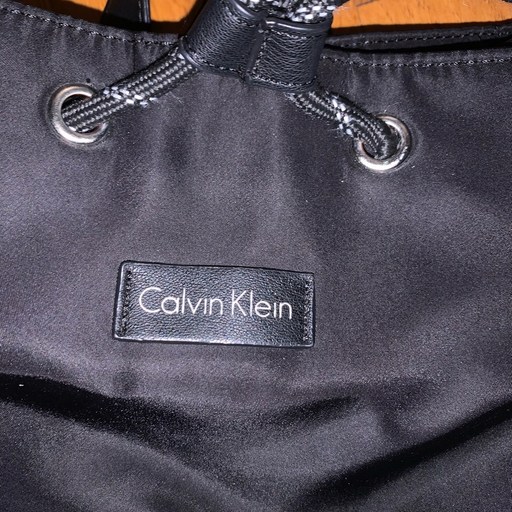 Calvin Klein Black Nylon Drawstring Backpack - image 4